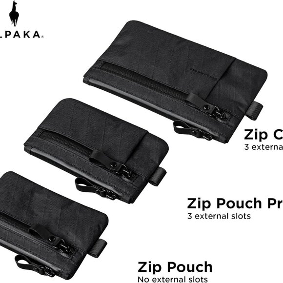 Zip Pouch Black X-Pac- RFID-Blocking Small Cash and Card Zip Wallet with Carbon - Picture 6 of 8